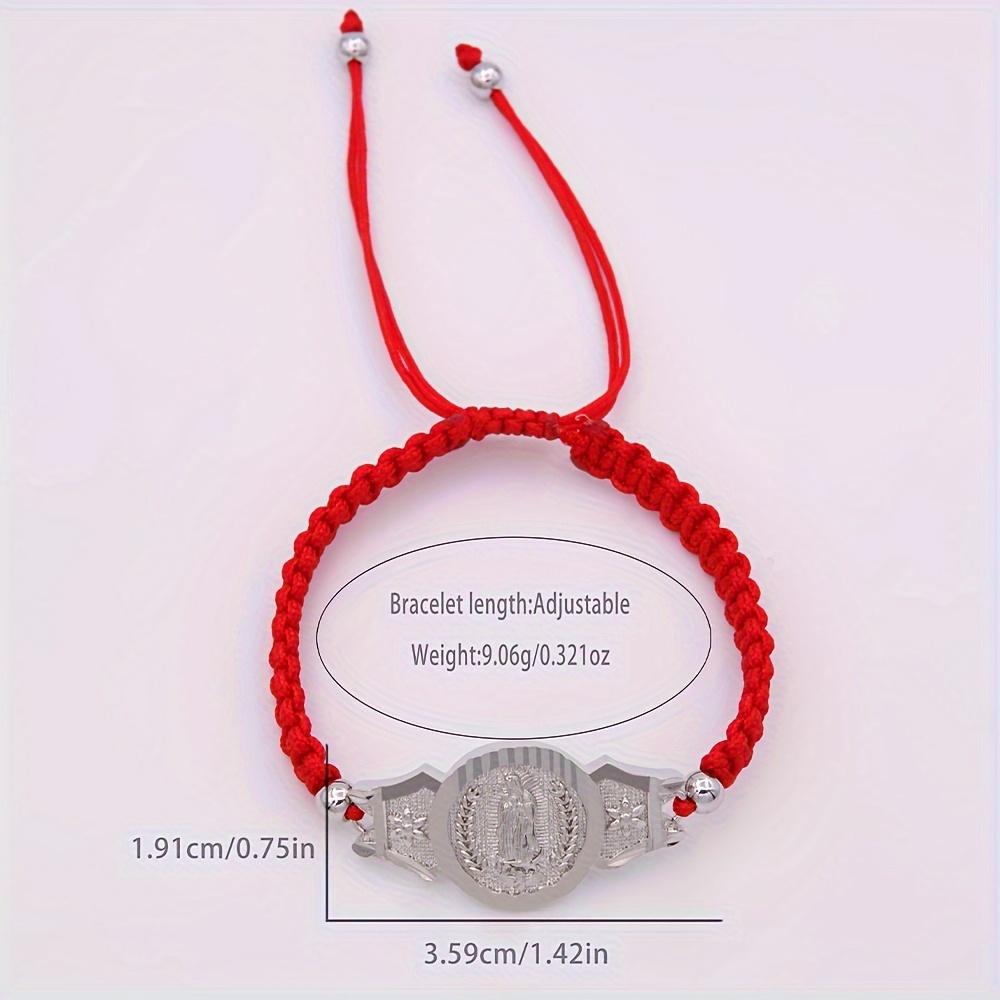 Stainless Steel Bracelet With Virgin Mary Embossed Pattern, Lucky Jewelry  For Men Women - Temu