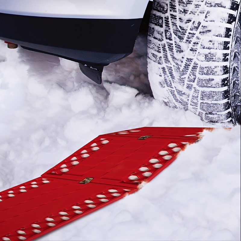 Foldable Car Tire Traction Mat Pad for Snow, Ice, Sand & Beach Escape