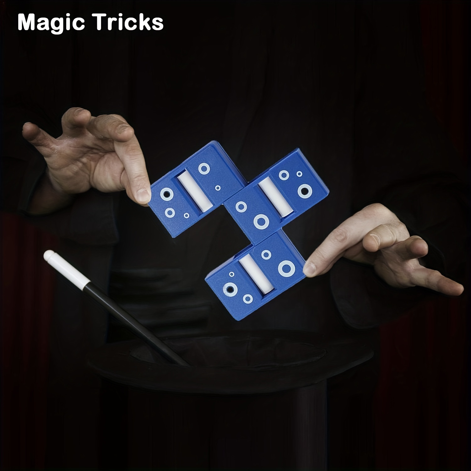 2 Pcs New Magic Trick Toy Folding Key Thru Bottle Or Ring Penetration Magic  Trick Props Magic Joke Toy Easy To Play