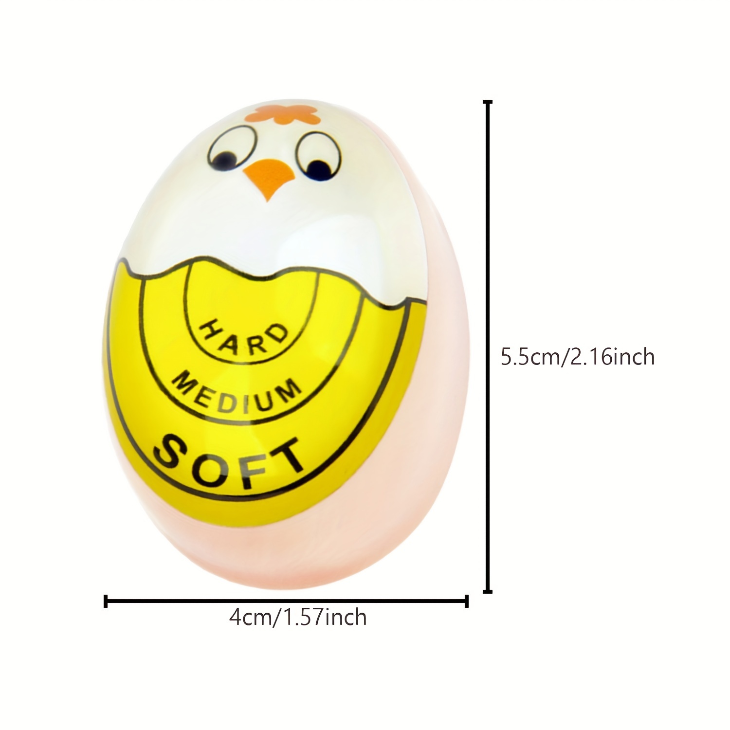 Egg Timer Sensitive Hard & Soft Boiled Color Changing Indicator Tells When  Eggs are Ready (Yellow 2pcs)