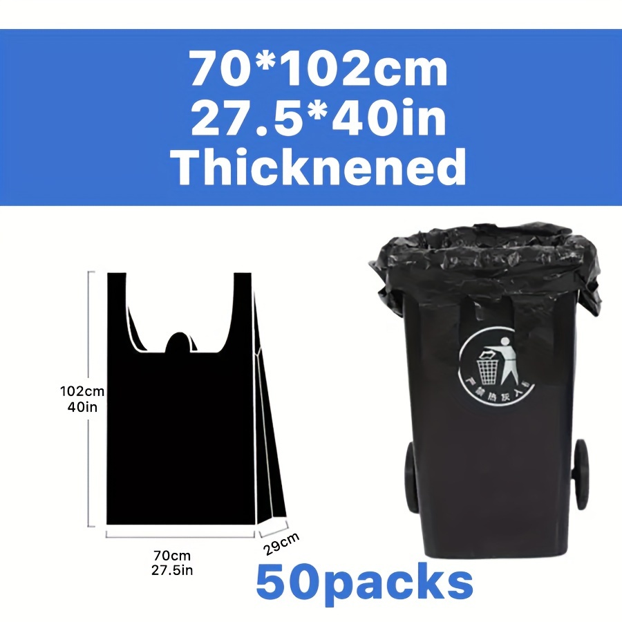 Extra Large Trash Bags Black Heavy Duty Garbage Bags Bulk - Temu