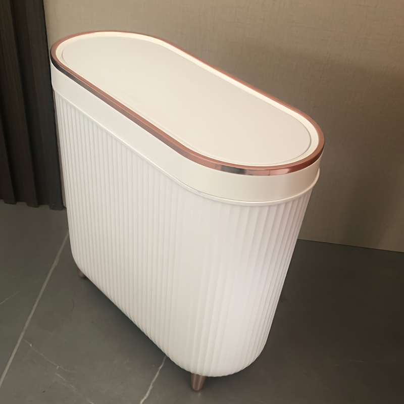 1 Stück Schlanker Und Versiegelter Toiletten-Mülleimer Mit Deckel – Perfekt  Für Wohnzimmer, Schlafzimmer Und Badezimmer