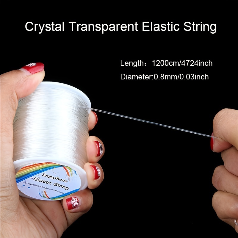 0.8mm 120m Elastic String, Stretchy Bracelet String Crystal String Bead  Cord For Bracelet, Beading And Jewelry Making