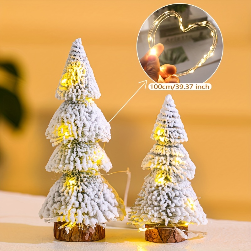 Tarmeek Desktop Mini Christmas Tree Xmas Decorations Cedar Tree With  Colorful Foam Tabletop Christmas Tree Small Pine Tree Decor Christmas Tree  Toppers 