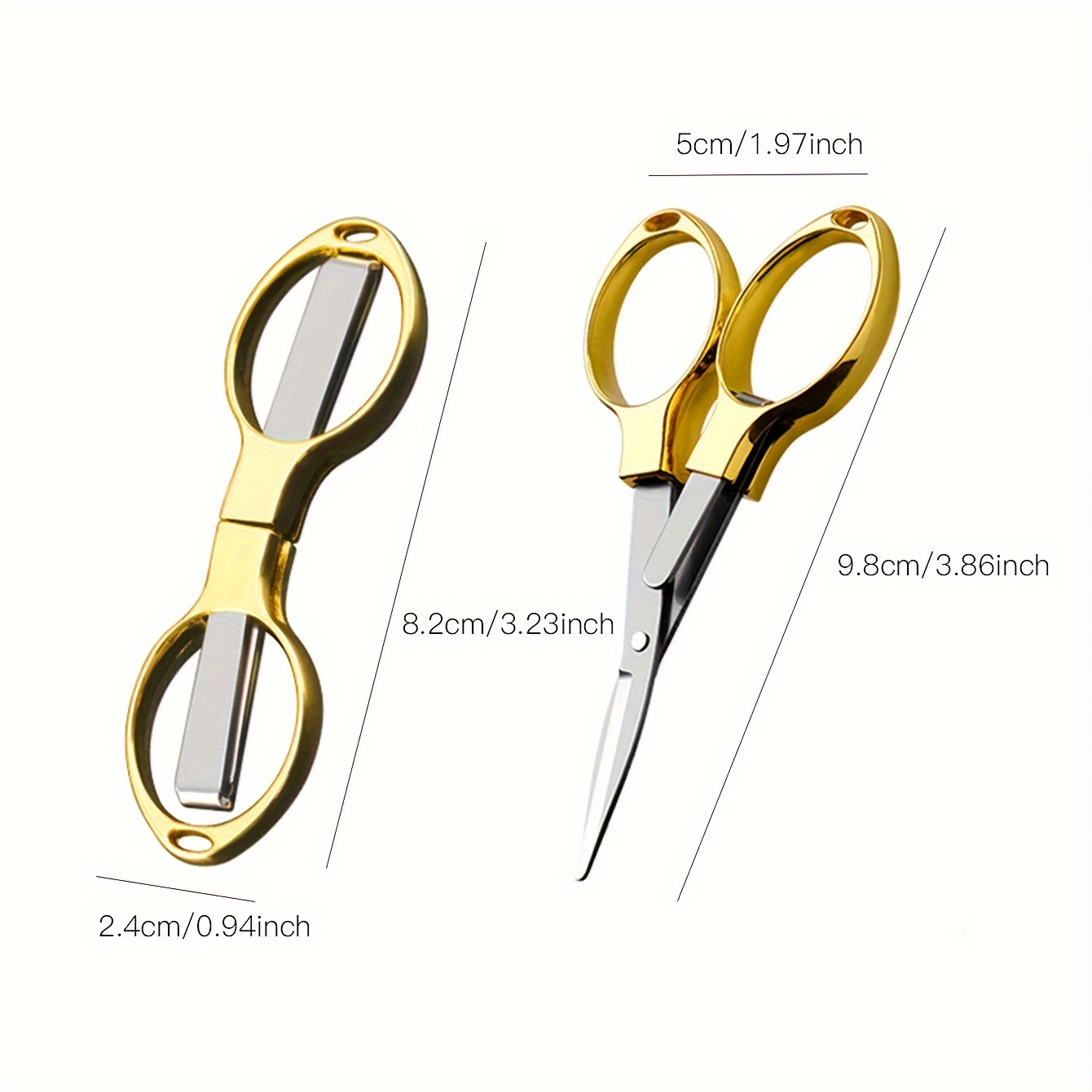 Stainless Steel Folding Scissors Travel Scissors Sewing - Temu