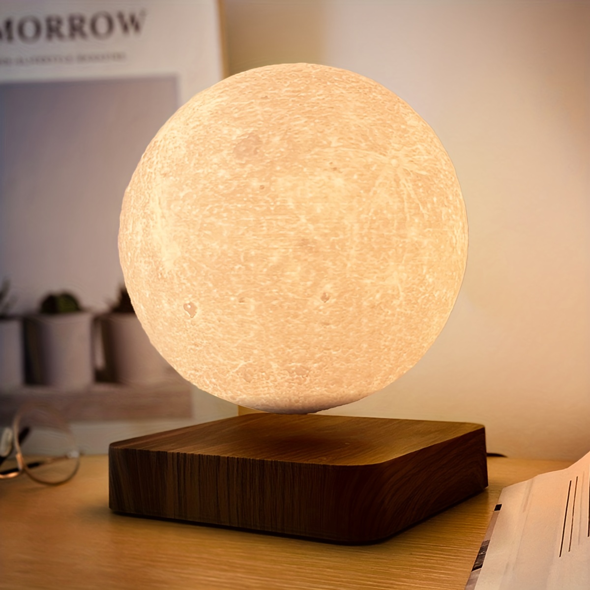 Lámpara Moon Velador De Luna 3d Luz De Noche Eco Sustentable – MHAZZ