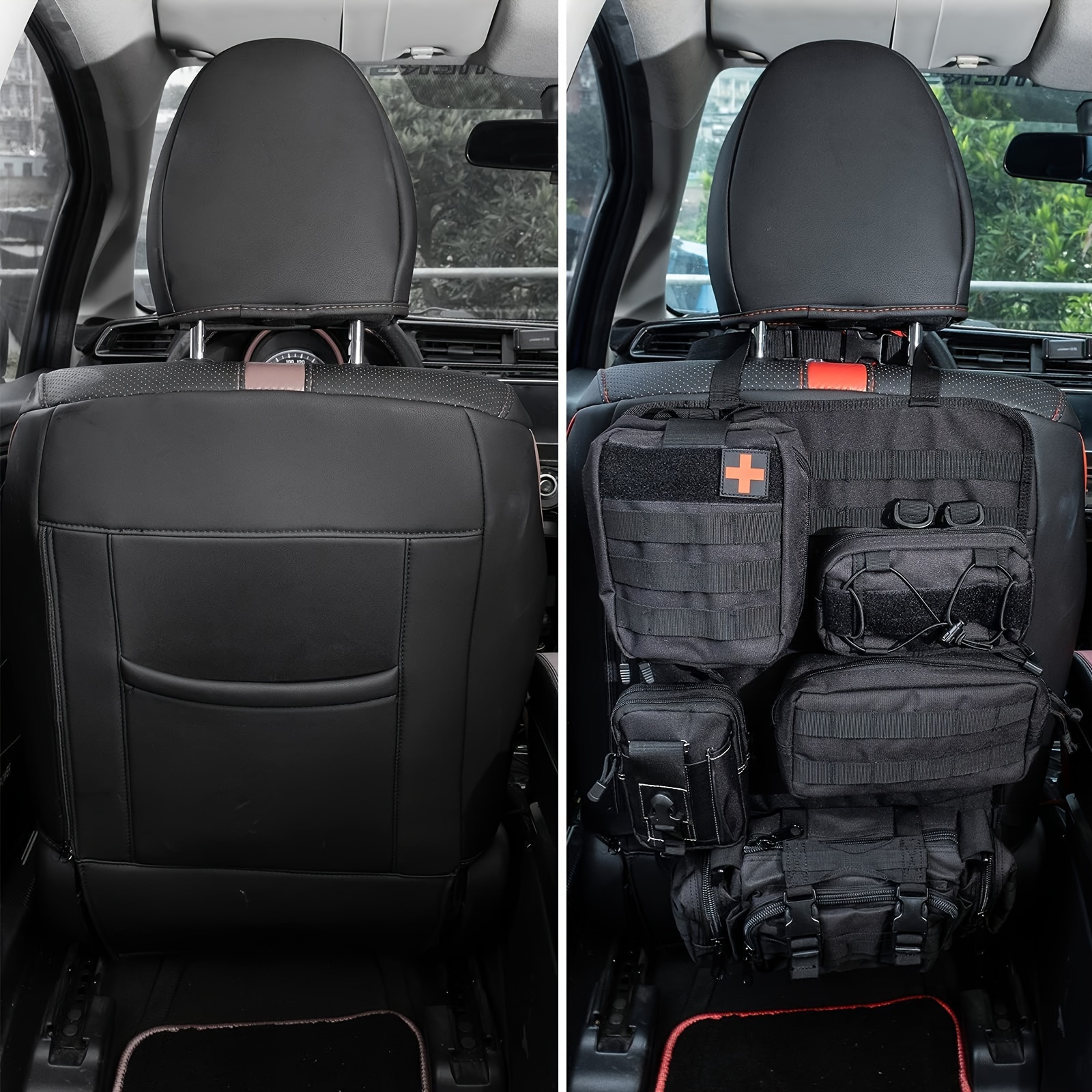 Universal Vehicle Seat Back Organizer Detachable Molle Pouch - Temu
