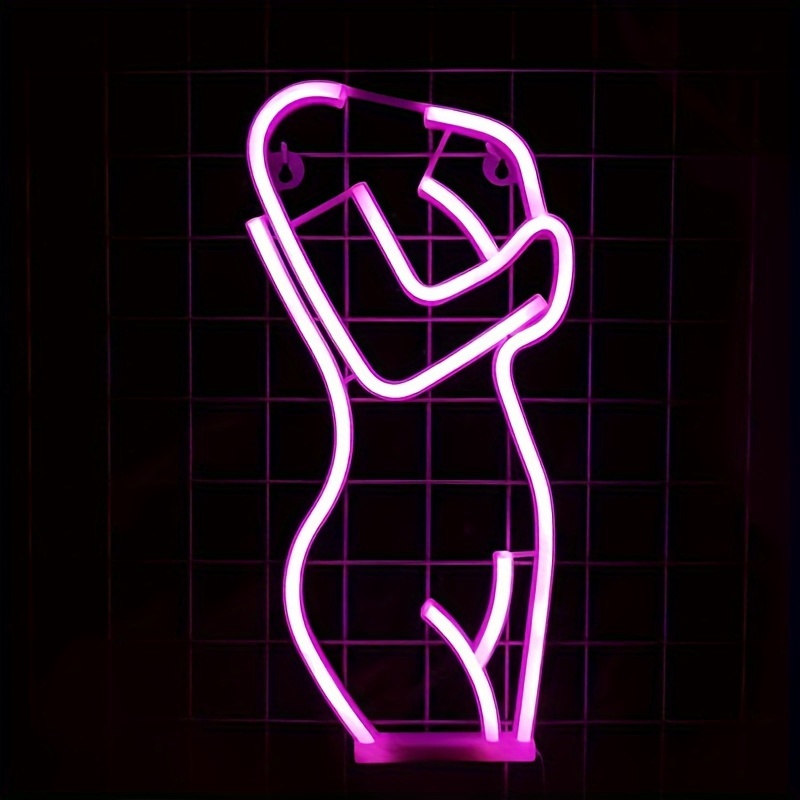 Lady Body - Luces LED de neón para niñas, modelo femenino, acrílico, para  colgar en la pared, luces de neón para bar, fiesta, club, hogar,  dormitorio