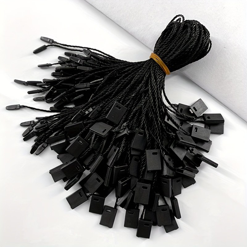 Hang Tag String Black String for Tags 7 1000 Pcs Nylon Snap Lock Pin Loop  Fasteners Tie Easy and Fast to Attach Swing Tags