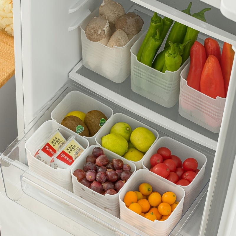 Caja De Almacenamiento De Alimentos De 1 Pieza, Contenedores De Alimentos Para  Refrigerador Con Asas, Contenedor