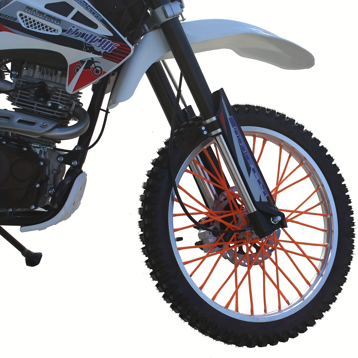 36pcs Fahrrad Motorrad Schmutz Dekoration Motocross Rad Speichen Wraps  Felgen Skins Protector Abdeckungen X
