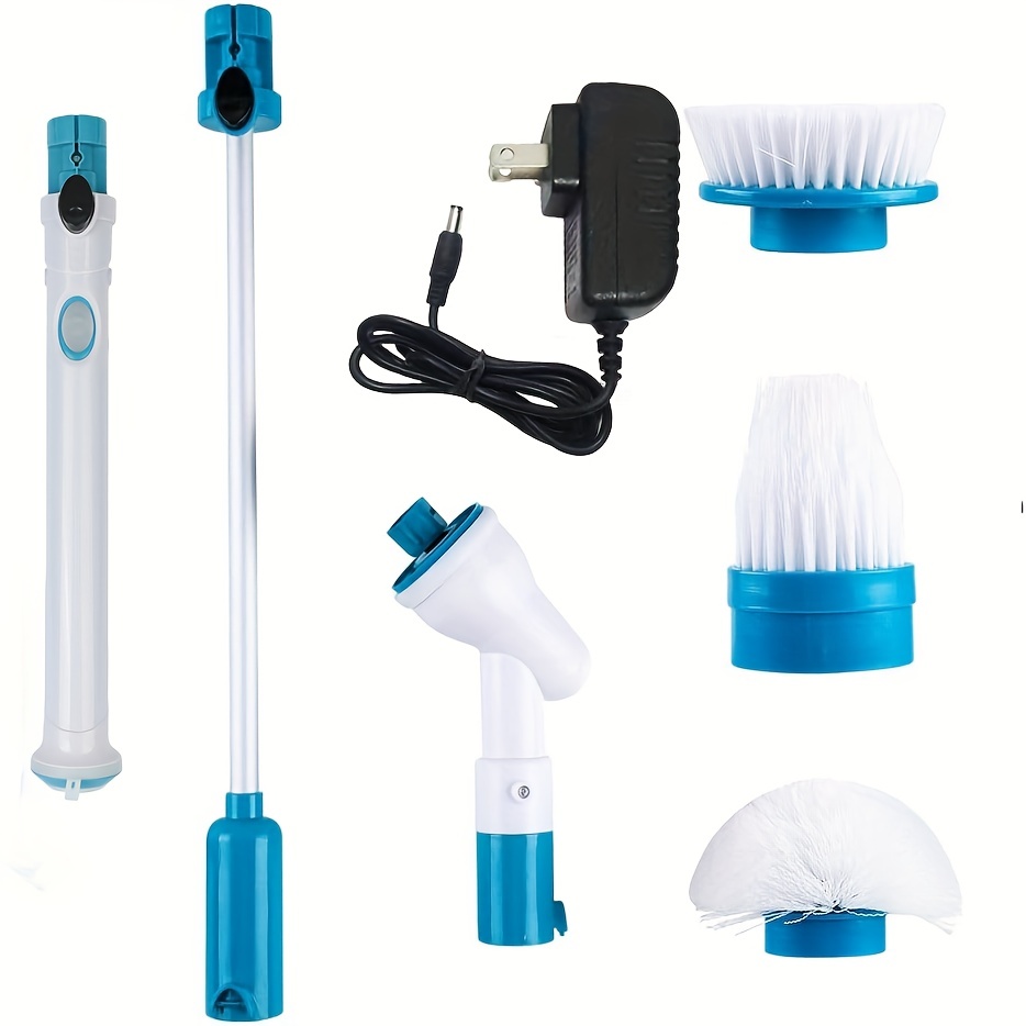  Electric Spin Scrubber, Cordless Power Shower Cleaning Brush,Bathroom  Scrubber with Long Handle, 7 Replaceable Brush Heads,Tile Baseboard Car Tub  Scrubber with Adjustable Extension Handle : Health & Household