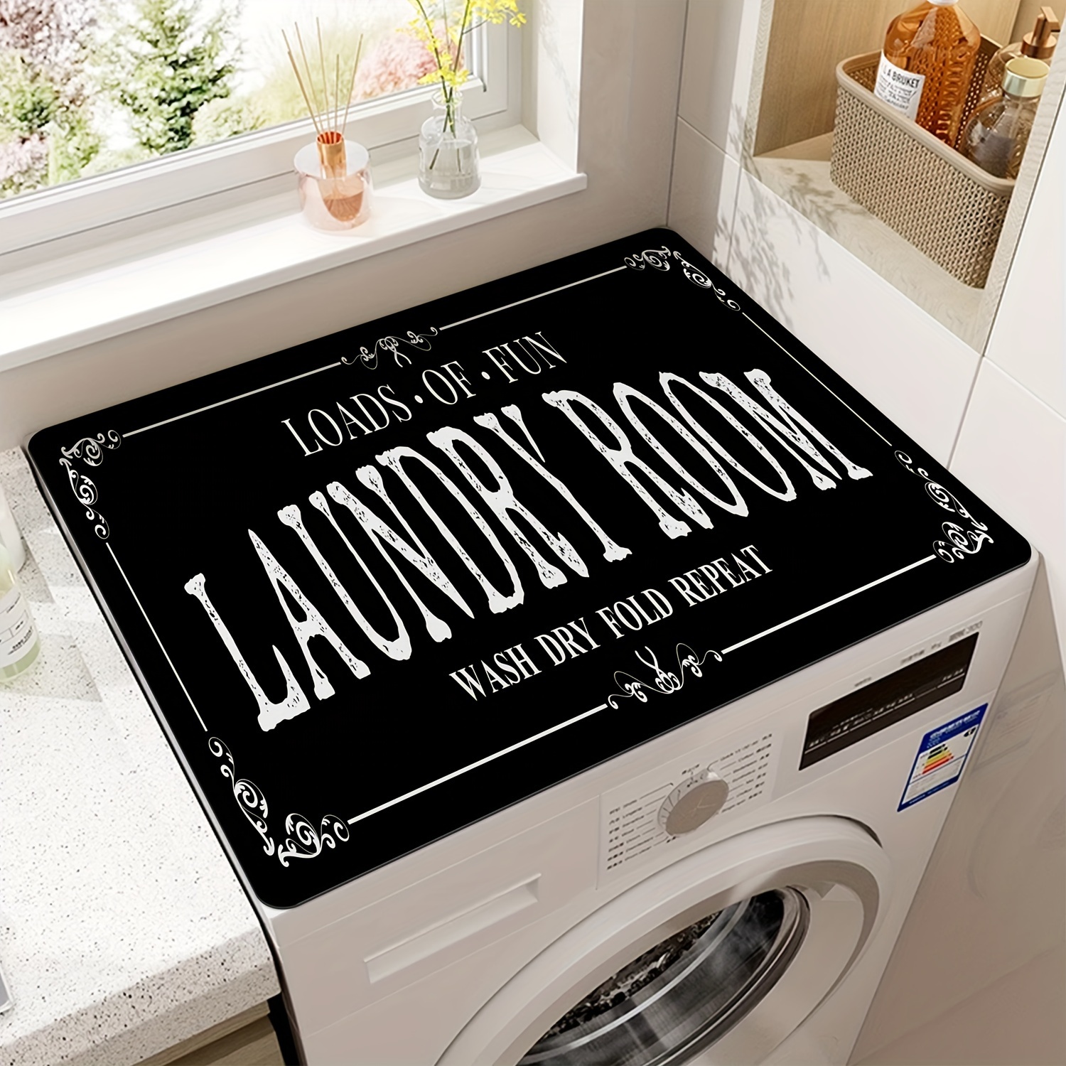 Washing Machine Covers Dust-proof Pad for Refrigerator Microwave Kitchen  Dishes Absorbent Drying Mat Non-slip Bathroom Doormat - AliExpress