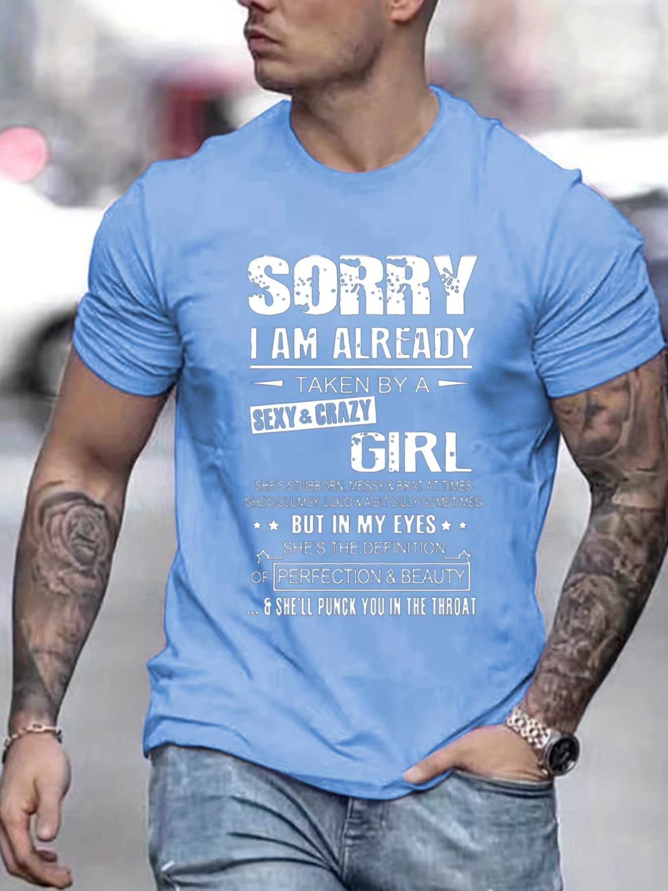 Slogan Pattern Print Men's T-Shirt Graphic Tee Men's Summer Clothing Men's Clothing