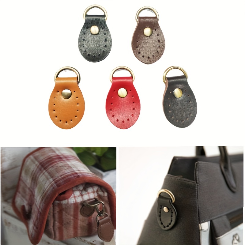 DIY 2pcs Leather Anti-Wear Buckle Adjust Bag Ring Shoulder Strap