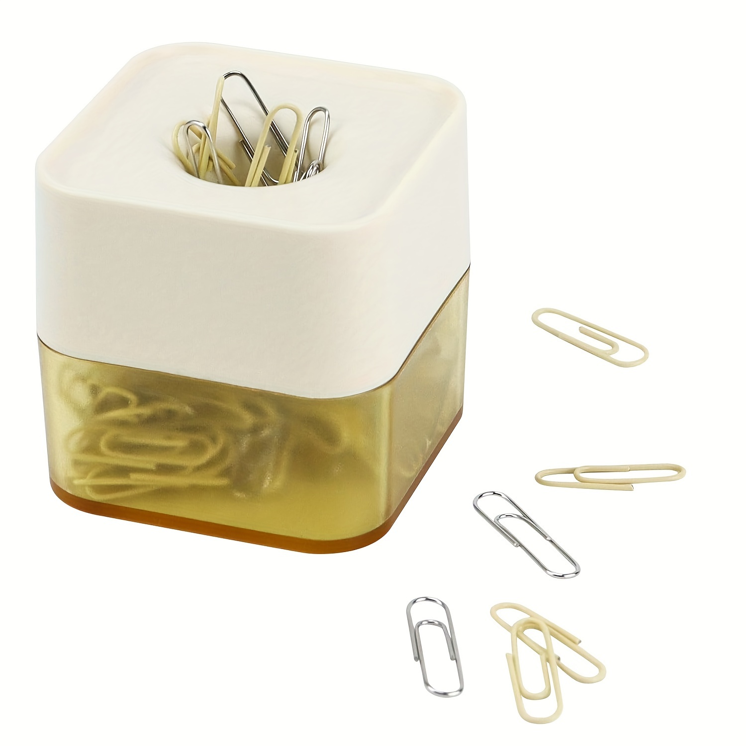 Magnetic Paper Clip Holder with Paper Clips Cute Office Supplies