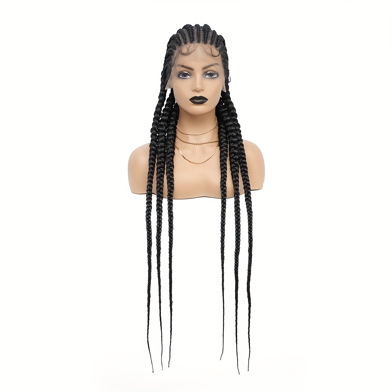 Full Lace Front Knotless Box Braided Wigs With Baby Hair, Super Long  Synthetic Braids for Women 