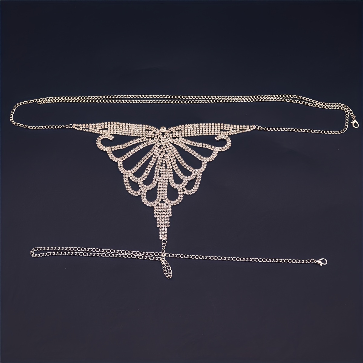 Hollow Bra Chest Chain / Underwear Chain Inlaid Shiny - Temu