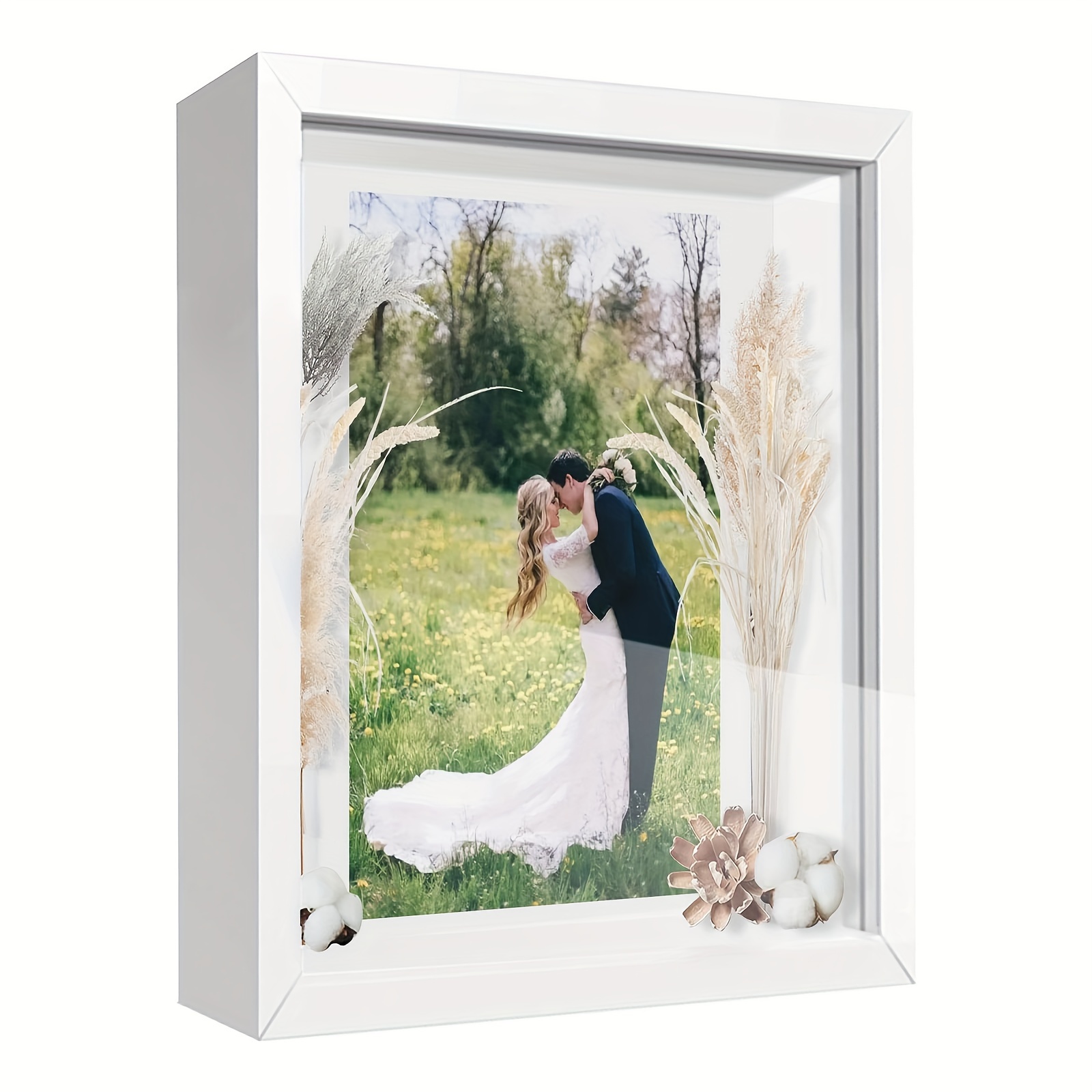 heavenlife Marcos con Profundidad, Marco de Fotos de Caja de Sombra 3D, Marcos  para Cuadros 3D para Mesa y Pared, Cuadro Vitrina para Medalla Manualidades  Recuerdo Flor (Blanco 27x27cm) : : Hogar