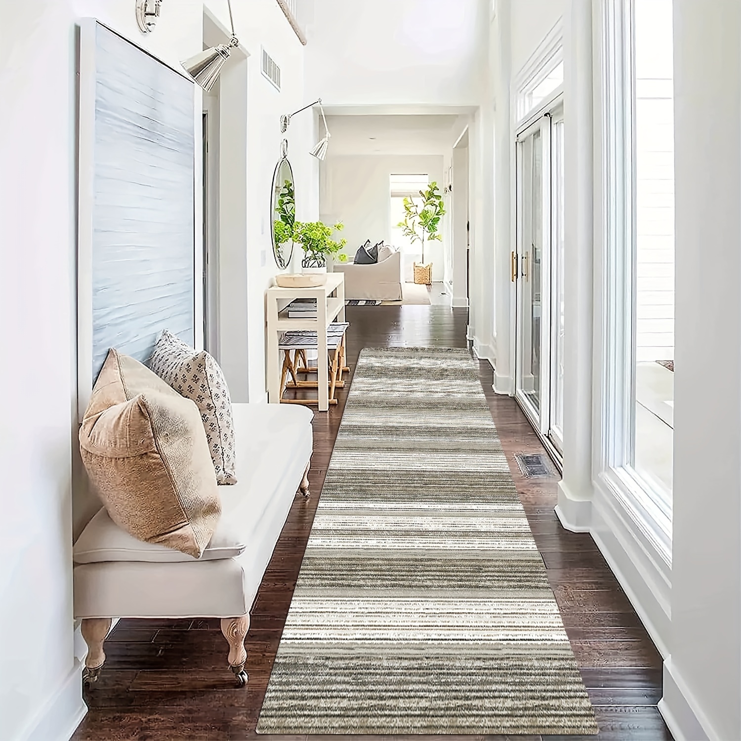 Modern Long Hallway Runner Rugs Non Slip Area Rug Bedroom Kitchen Floor  Carpet