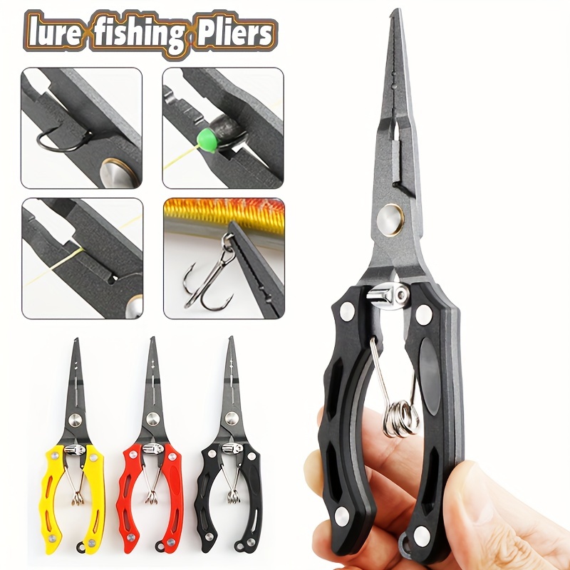 Fish Control Pliers Nippers Fishing Line Saltwater Pliers Fishing Hook Fish  Pliers Fishing Needle Nose Pliers Stainless Steel Fishing Pliers