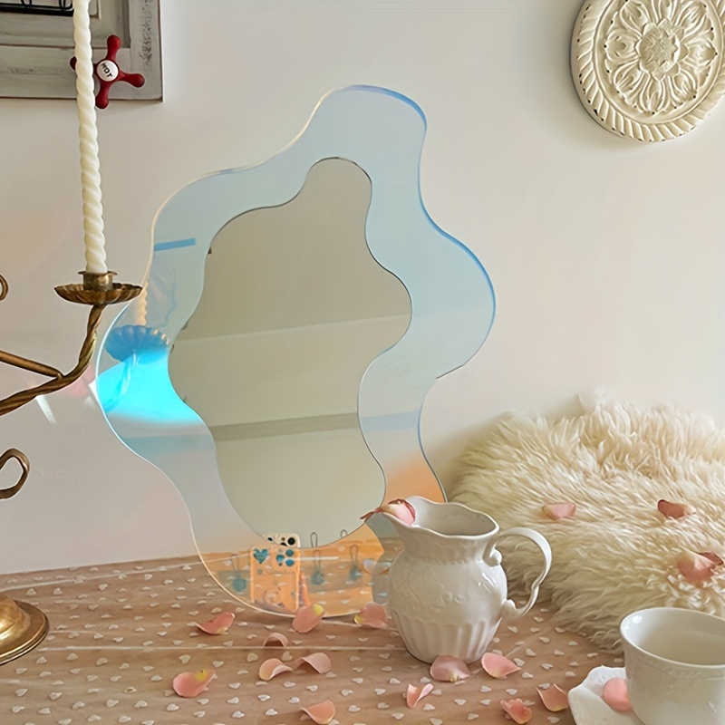1PC Acrylic Holographic Decorative Mirror, Irregular Makeup Mirror, Photo  Props, Wall Hanging Mirror, Home Decorations