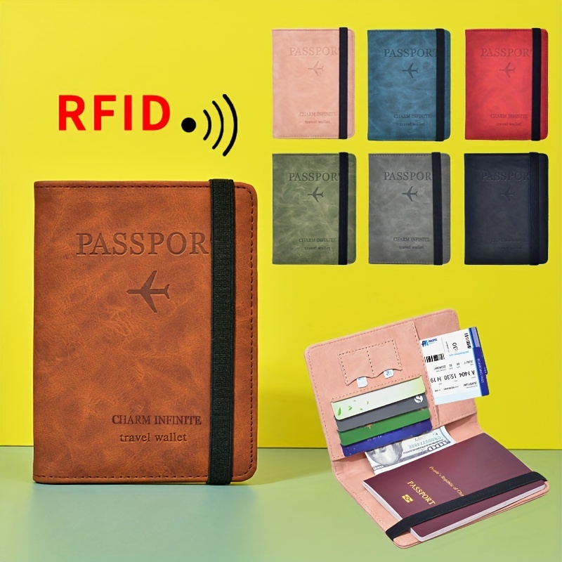 Passport Holder Card Slots,cute Passport Cover Waterproof Rfid Blocking  Travel Wallet - Temu