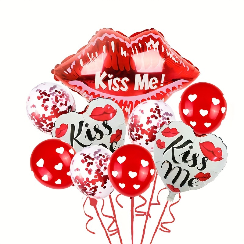 Valentine's Kiss 3 Balloon Bouquet