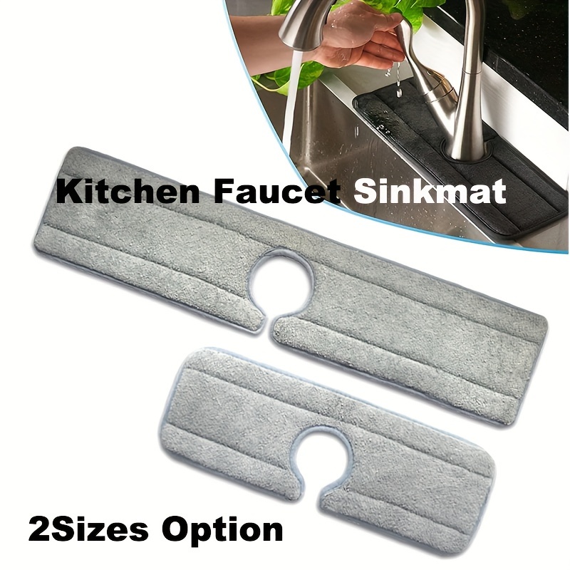 Sink Faucet Mat for Kitchen: Kitchen Sink Splash Guard Behind Faucet,  Kitchen Faucet Absorbent Mat, Faucet Mat for Kitchen Sink, Microfiber Cloth  Fauc