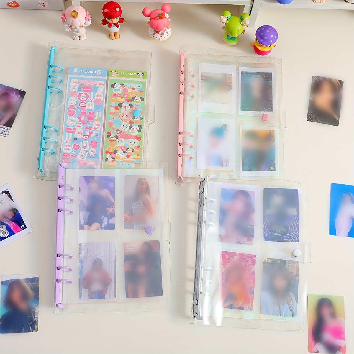 Album photo portable transparent à 200 pochettes de 7,6 cm avec 40  pochettes de 12,7 cm et 6 anneaux pour albums, cartes de visite, cartes  postales, rangement d'images (violet) : : Fournitures pour le  bureau