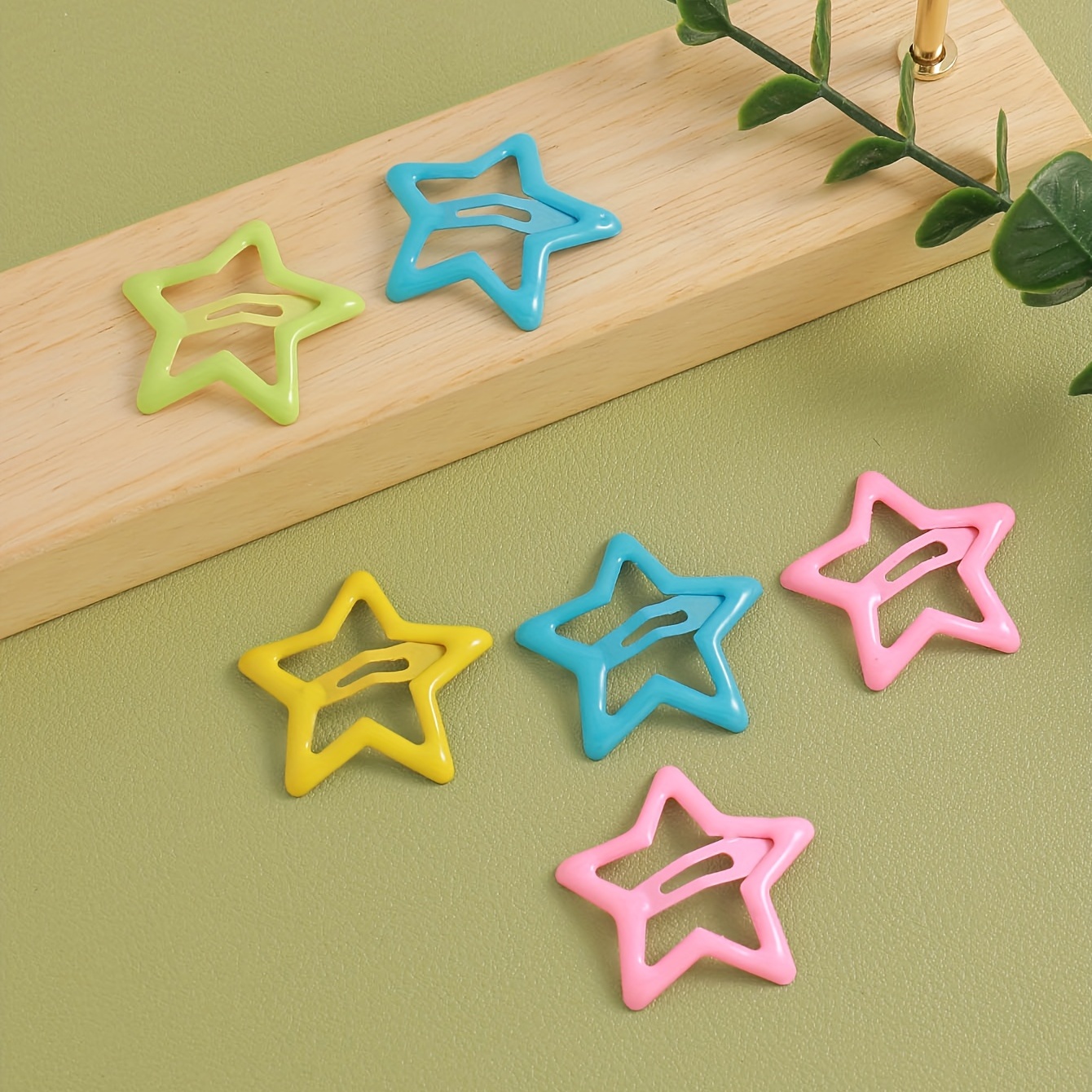 1pc Ladies' Elegant & Minimalist Gradient Candy-colored Star