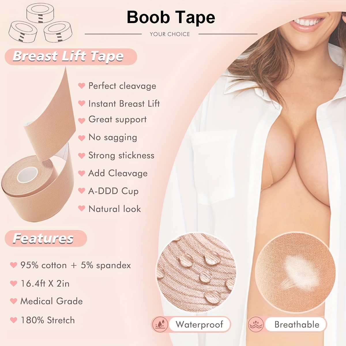 Boobtape Bras For Women Adhesive Invisible Bra Nipple Pasties