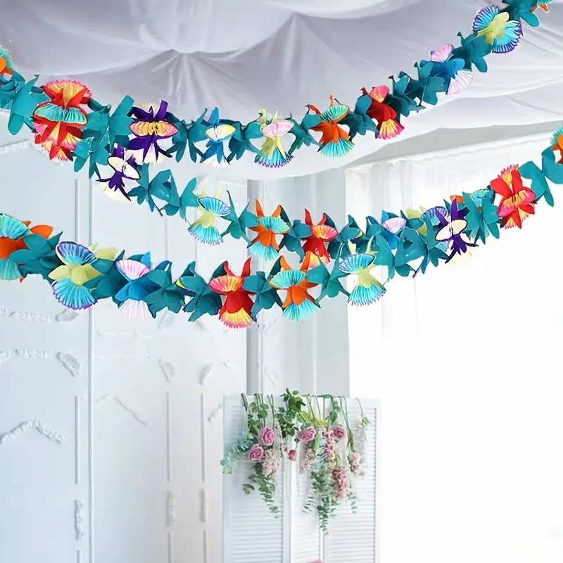 Tropical Garland Party Decorations Multicolored Tissue Paper - Temu