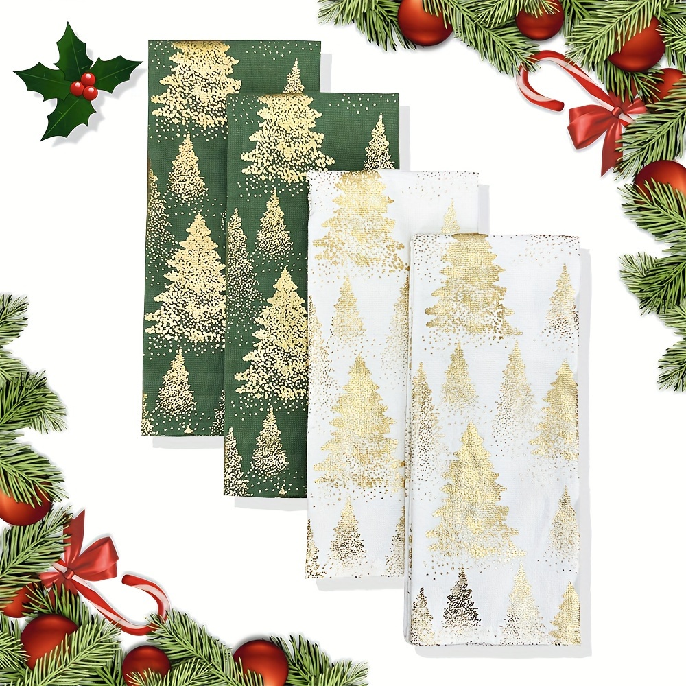 Kitchen Towels Trees Christmas Kitchen Towels Dish Towels - Temu