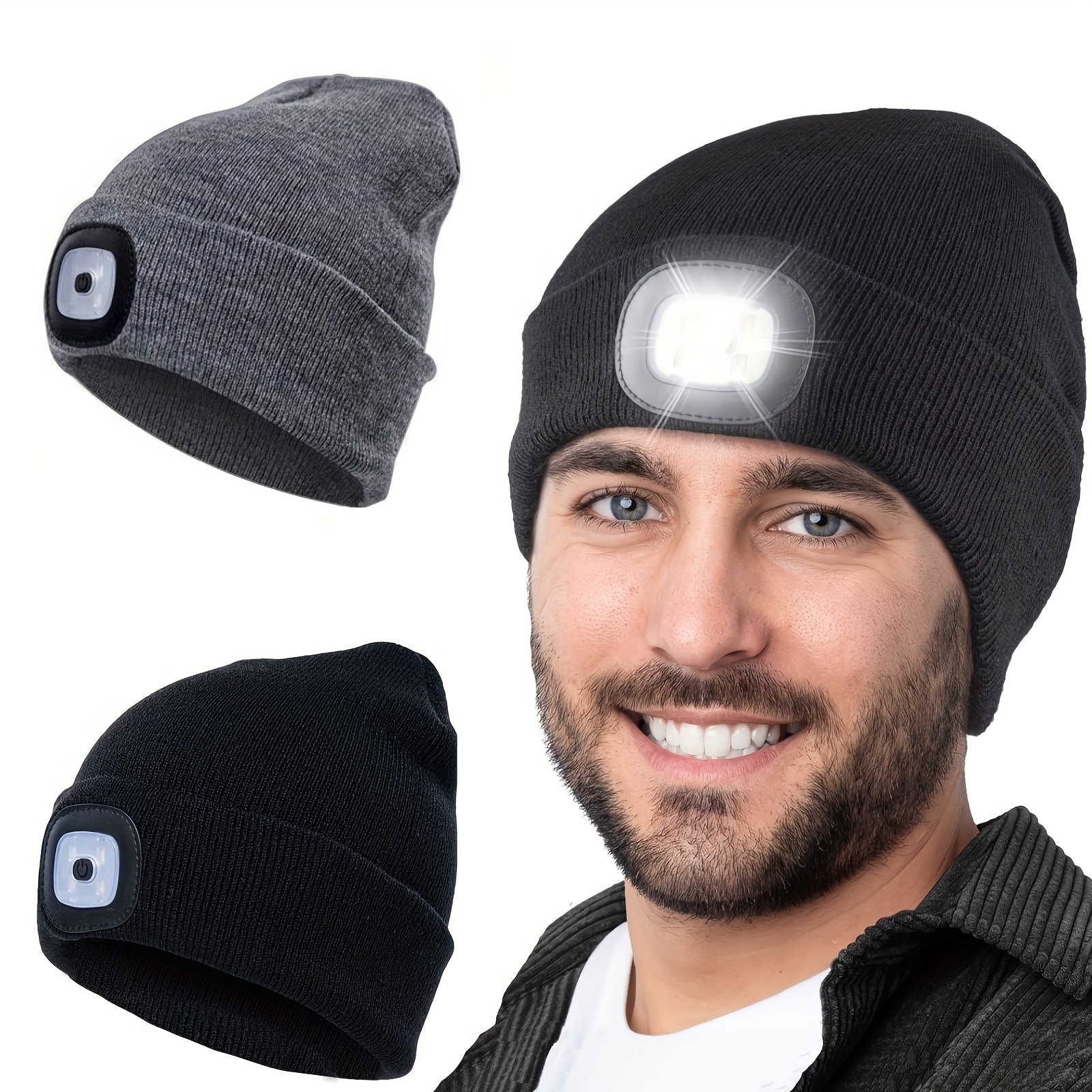 Rechargeable Led Beanie Hat Hands-free Headlamp For Nighttime Activities  Perfect Outdoor Lighting Accessory For Camping, Hiking, And Running  Unisex Design Temu Bahrain