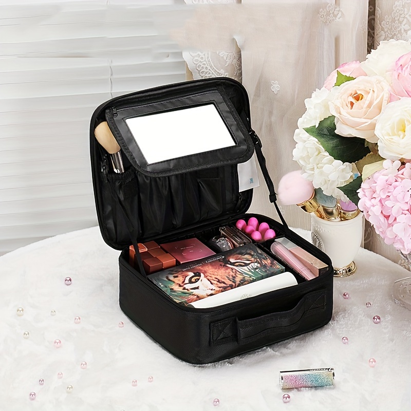 Makeup Train Case Cosmetic Box Portable Makeup Case - Temu