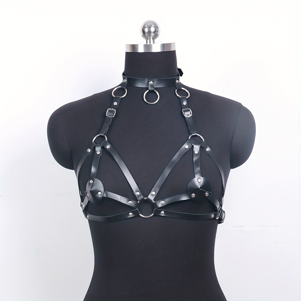 Erotic Bondage Lingerie Cage Bra Harness Gothic Belt Suspenders