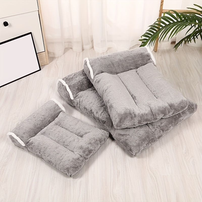 Plush Dog Bed Nest with Pillow - Cozy Pet Sleeping Pad