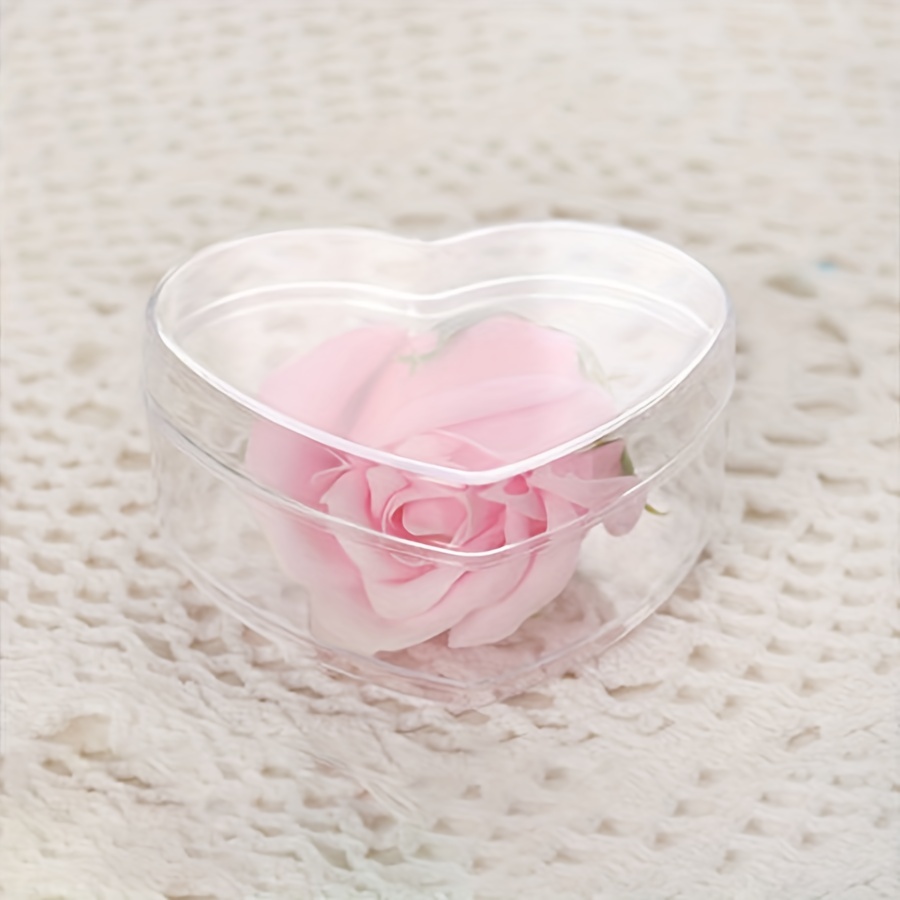 1pc Rose Bear Heart Shaped Gift Box, Artificial Rose Flower With Bears Gift  Box, Heart Shape Soap Flowers Gift Box For Birthday Valentine's Day Weddin