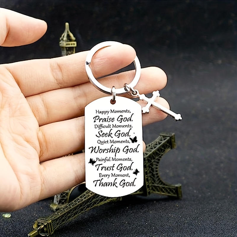 Religious Christian Gifts For Men, Inspirational Bible Verse Keychain For  Friends, Catholic Graduation Gifts For Men, Fresh Baptism Christmas Birthday