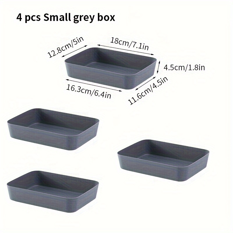 Small rectangular and square storage boxes food grade