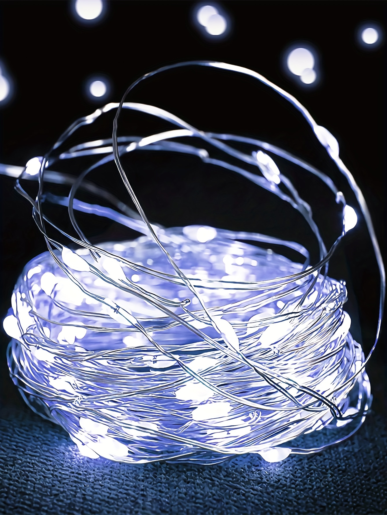 battery operated string lights, led fairy lights battery operated string lights copper wire string lights mini battery powered led lights for bedroom christmas parties wedding centerpiece decoration details 11