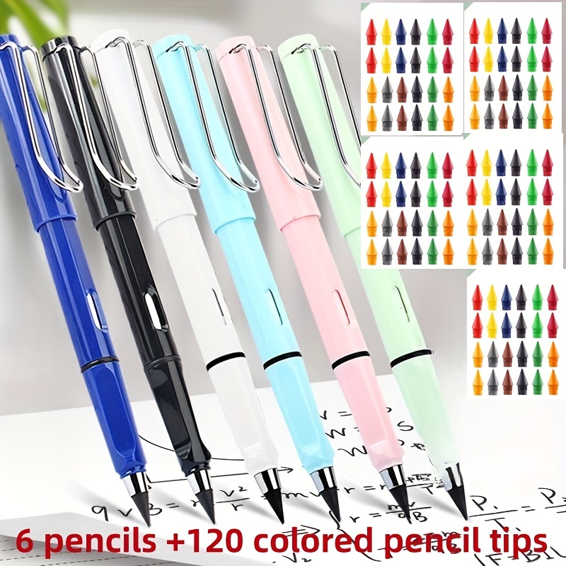 12 Colors Infinity Pencil with Eraser Unlimited Writing Color Pencils  Eternal Pens for Kids School Office Supplies Stationary - AliExpress