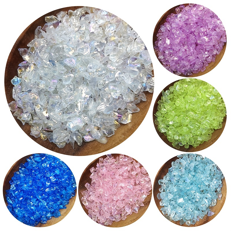 New Glass Crackle Crushed Explosion Flower Beads For Jewelry - Temu