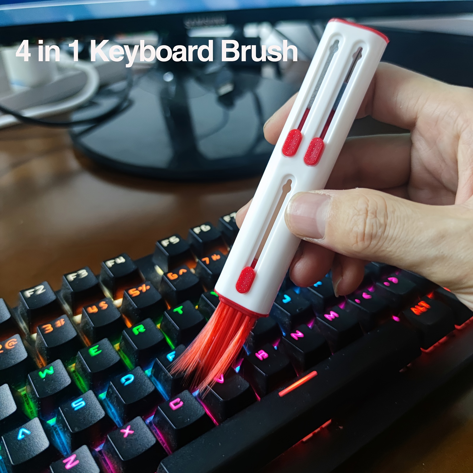 1 Soft Brush Computer Cleaning Kit Keyboard Cleaner Earphone - Temu