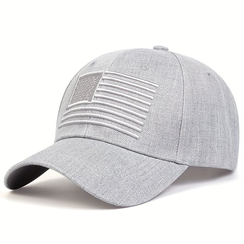 Flag Embroidery Golf Baseball Cap Solid Casual Sports Hat Adjustable Dad Hats