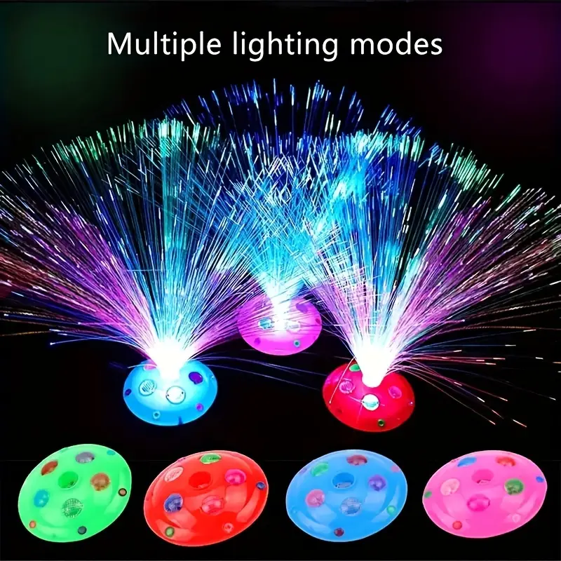 led fiber optic light, 1pc led fiber optic light with 8 modes small table lamp for christmas thanksgiving holiday decorations party favors classroom gifts light without battery details 0