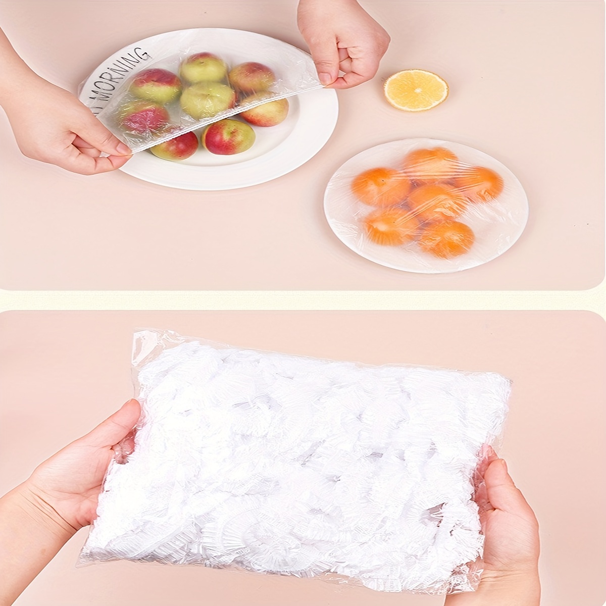 Disposable Plastic Wrap Cover, Convenient And Quick, With Elastic