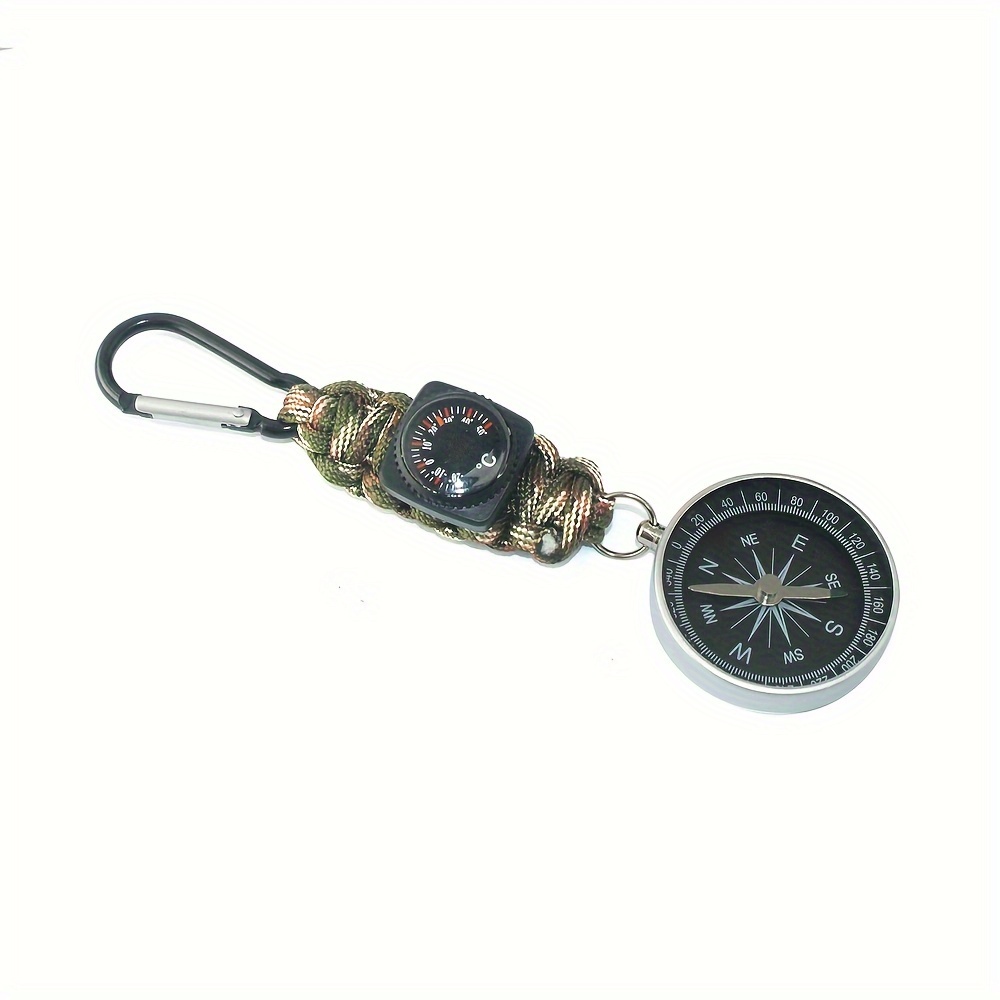 Keychain Camping Carabiner Compass Tools 1pc Survival Thermometer Mini  Outdoor