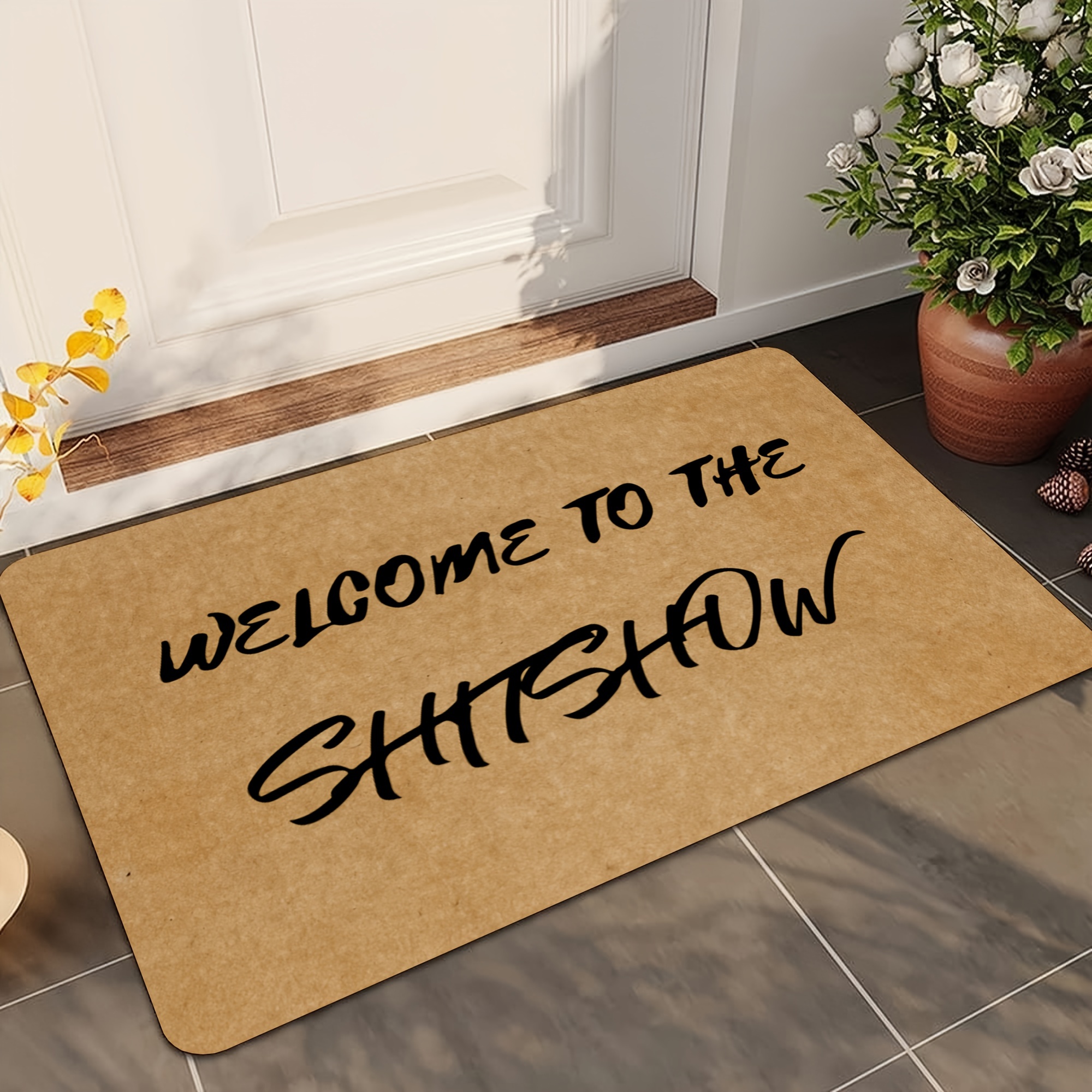 Welcome Mats For Front Door Outdoor Entry Creative Low pile - Temu